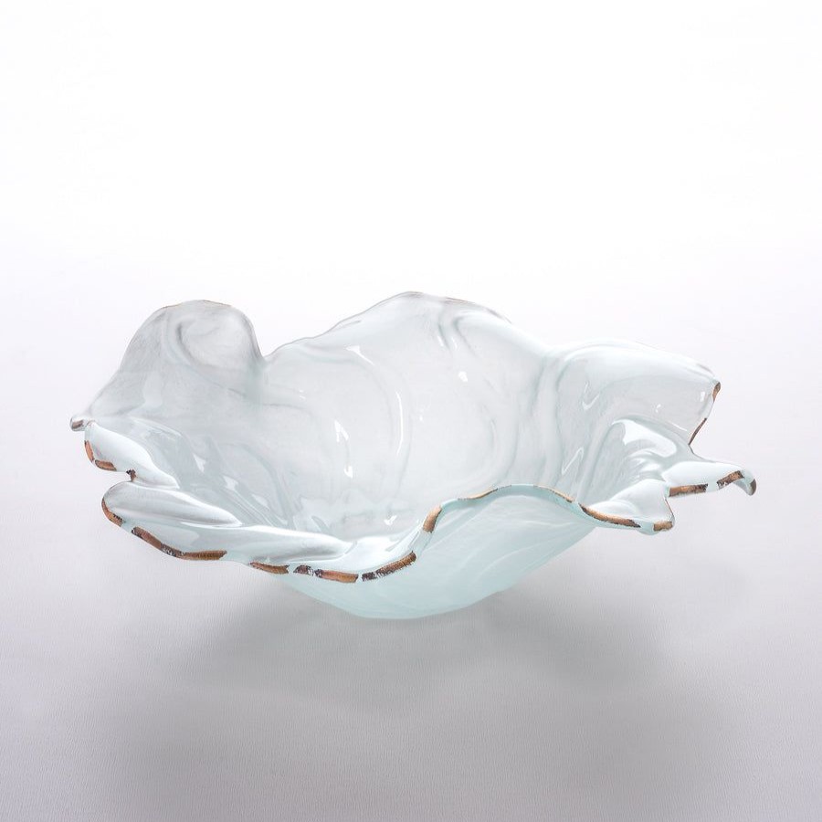 Home Decor Annieglass | Poppy Medium Bowl Frosted / 24K Gold Trim