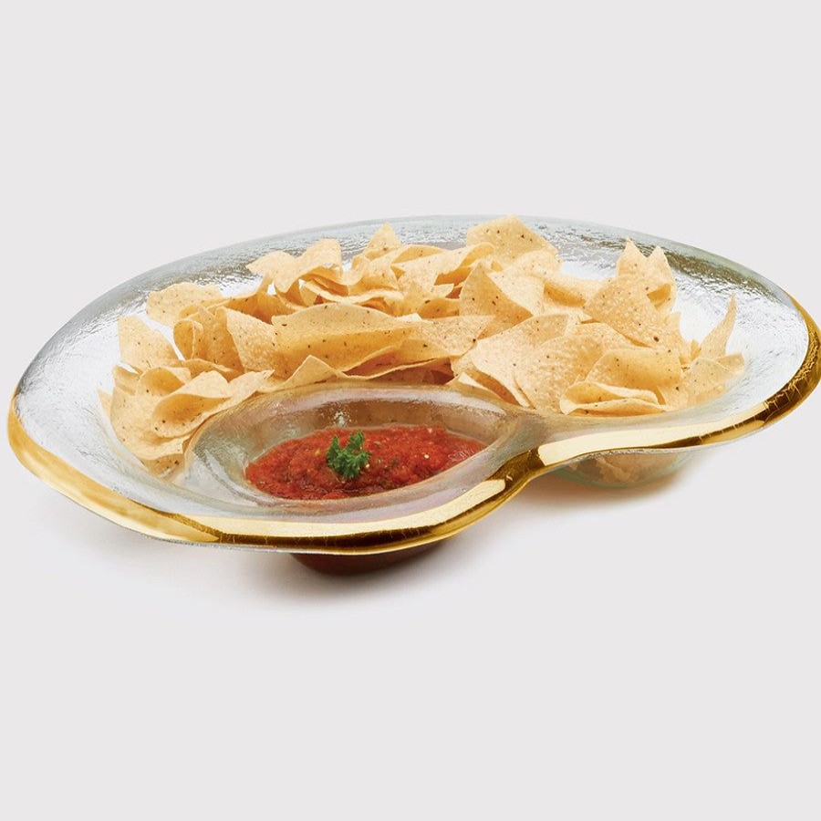 Platters & Bowls Annieglass | Roman Antique Chip And Dip Bowl