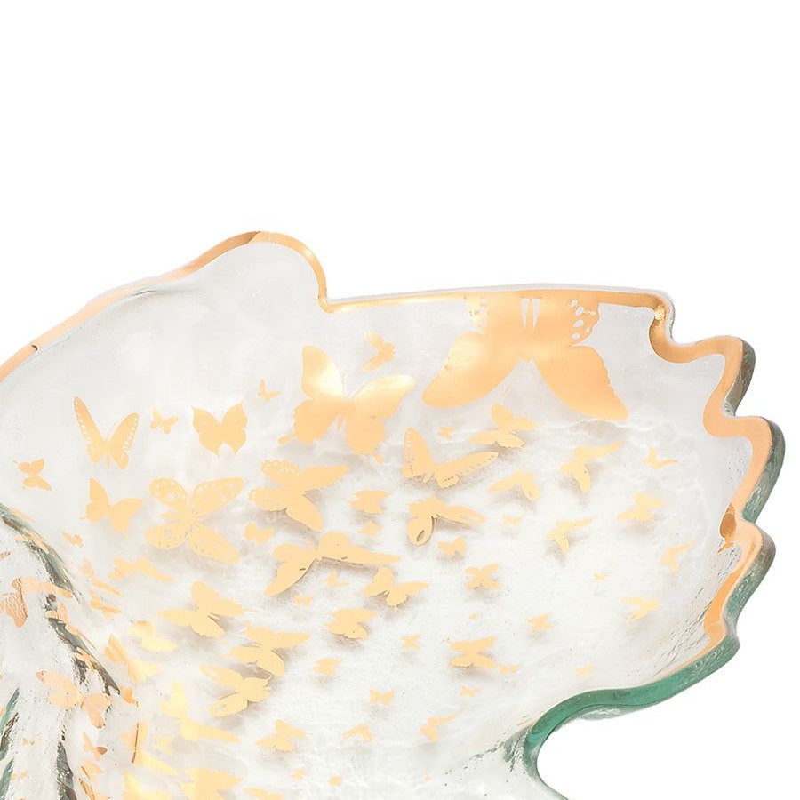 Platters & Bowls Annieglass | Butterfly Chip & Dip Server 24K Gold