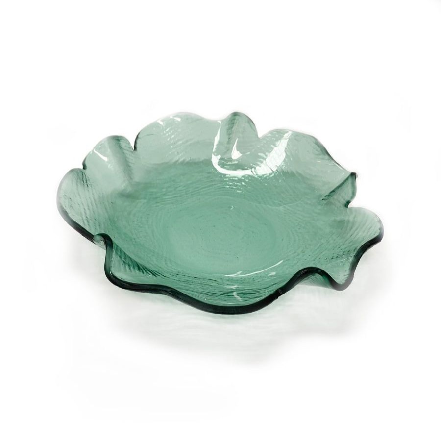 Platters & Bowls Annieglass | Lotus Round Bowl Green