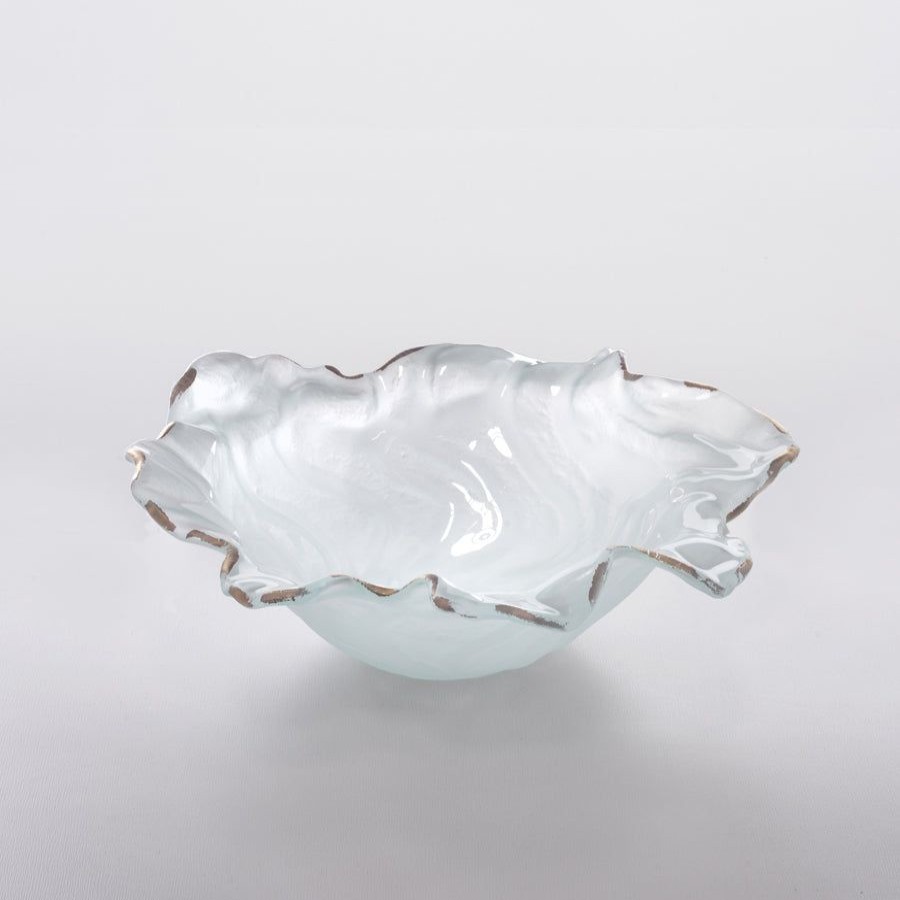 Platters & Bowls Annieglass | Poppy Small Bowl Frosted / 24K Gold Trim