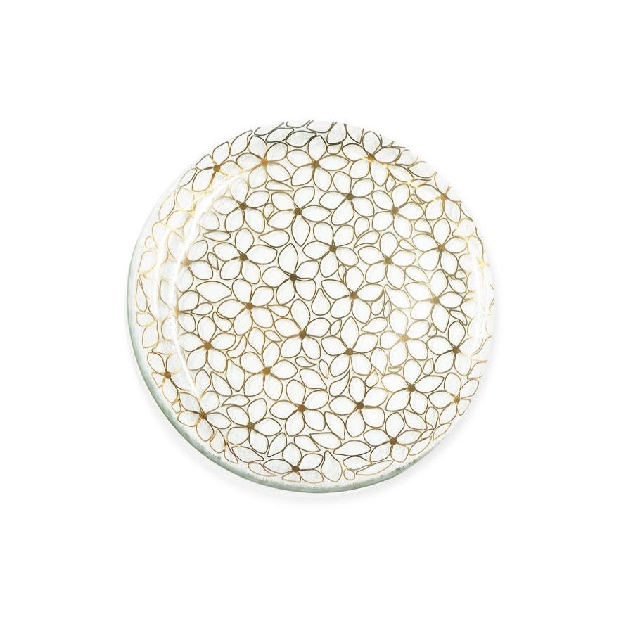 Dinnerware Annieglass | Daisy Chain Salad Plate 24K Gold