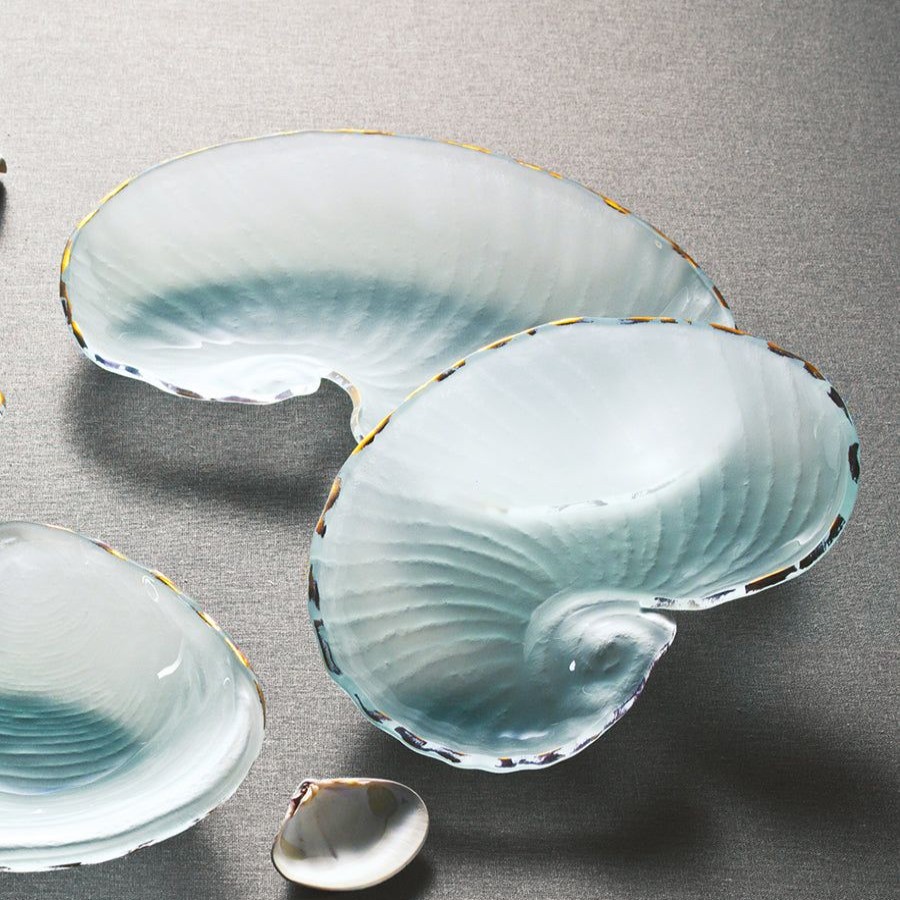 Platters & Bowls Annieglass | Shells Nautilus Frosted