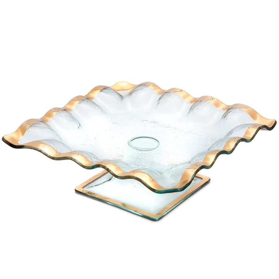 Platters & Bowls Annieglass | Ruffle Square Cake Stand