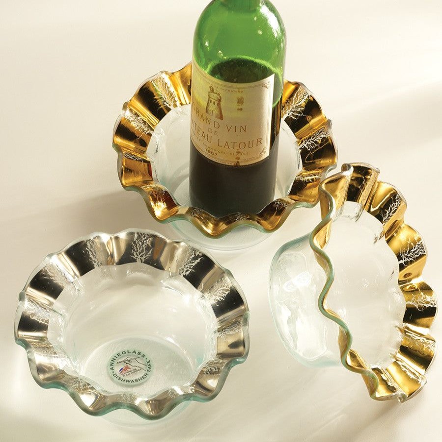 Platters & Bowls Annieglass | Ruffle Wine Coaster