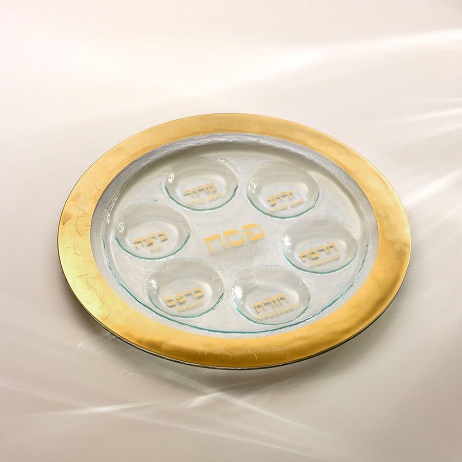 Platters & Bowls Annieglass | Judaica Seder Plate